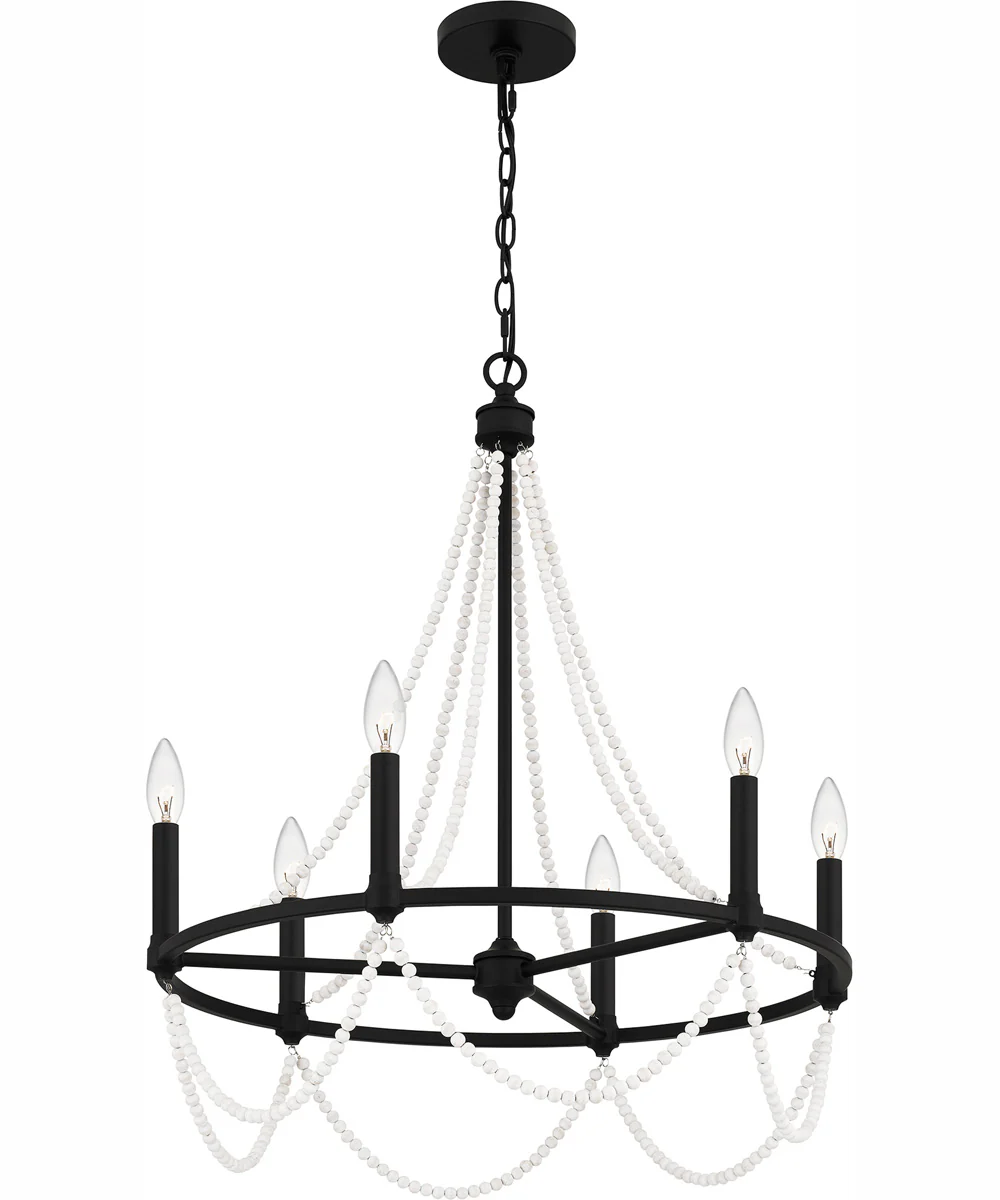 Brigitta 6-light Chandelier Matte Black - Image 5