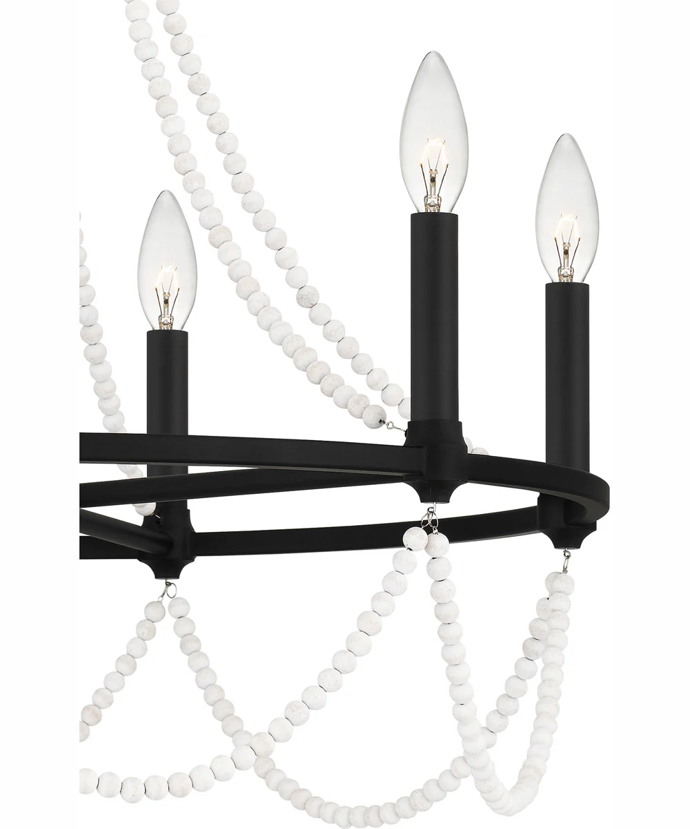 Brigitta 6-light Chandelier Matte Black - Image 6