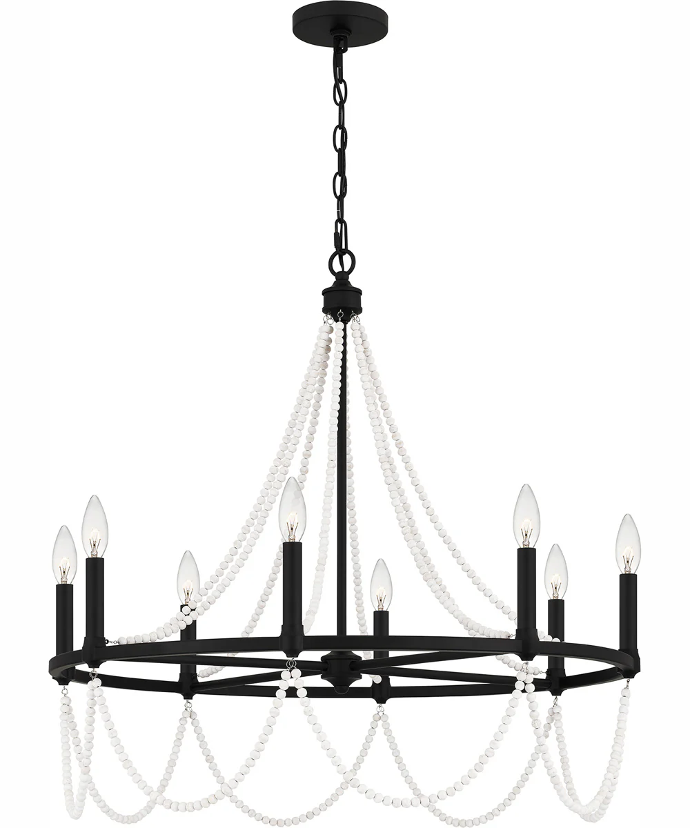 Brigitta 8-light Chandelier Matte Black - Image 2