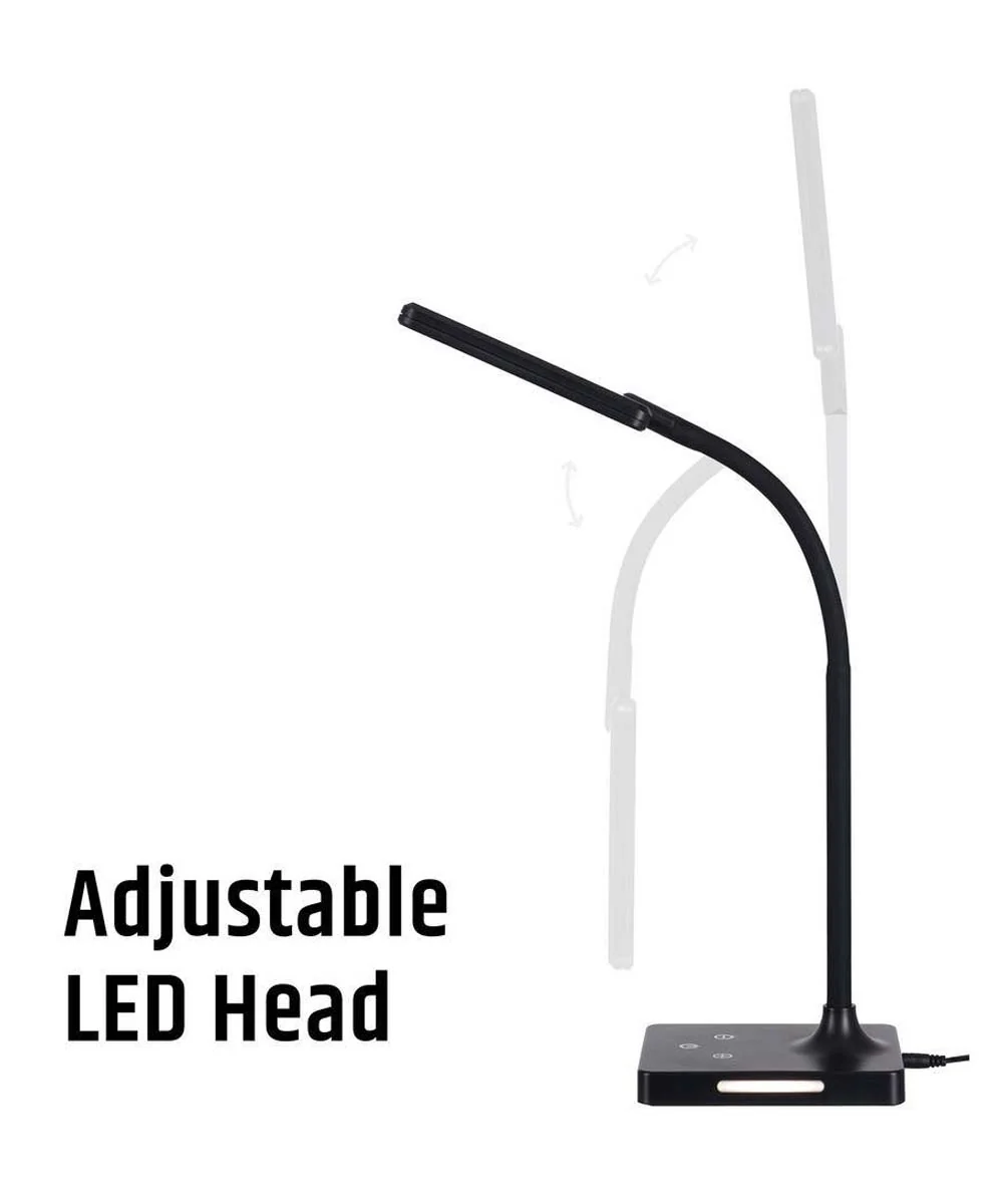 Brilli 21"H Charge Up Circadian LED Desk Lamp (Set of 2), Black Finish with Touch Switch, Night Light on Base - Image 6