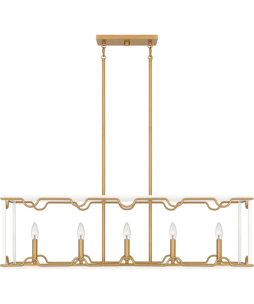 Brinkman Medium 5-light Island Light Matte White - Image 3