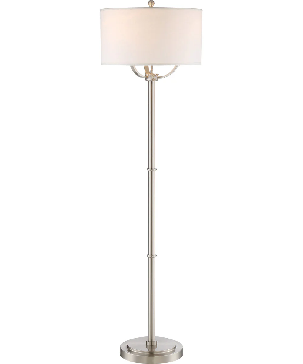 Broadway Medium 3-light Floor Lamp Brushed Nickel - Image 4