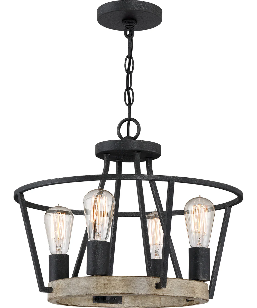 Brockton 4-light Pendant Grey Ash - Image 2