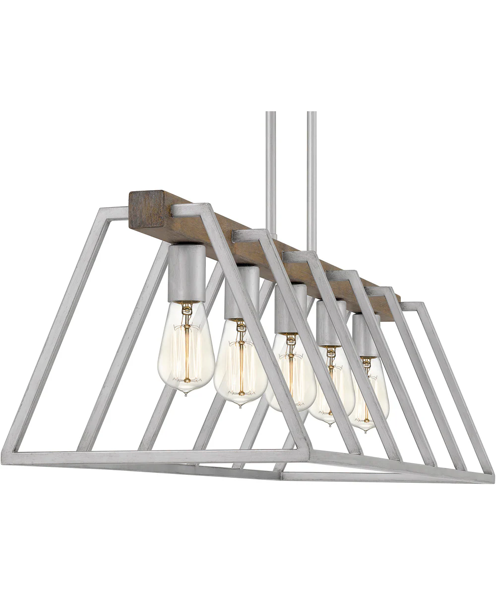 Brockton 5-light Island Light Brushed Silver - Image 6
