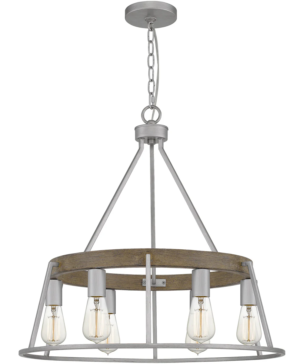 Brockton 6-light Chandelier Brushed Silver - Image 2