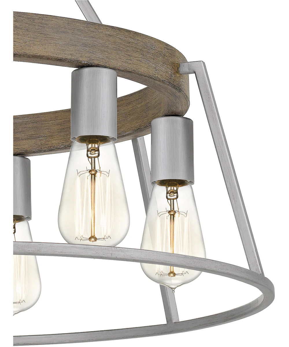 Brockton 6-light Chandelier Brushed Silver - Image 6