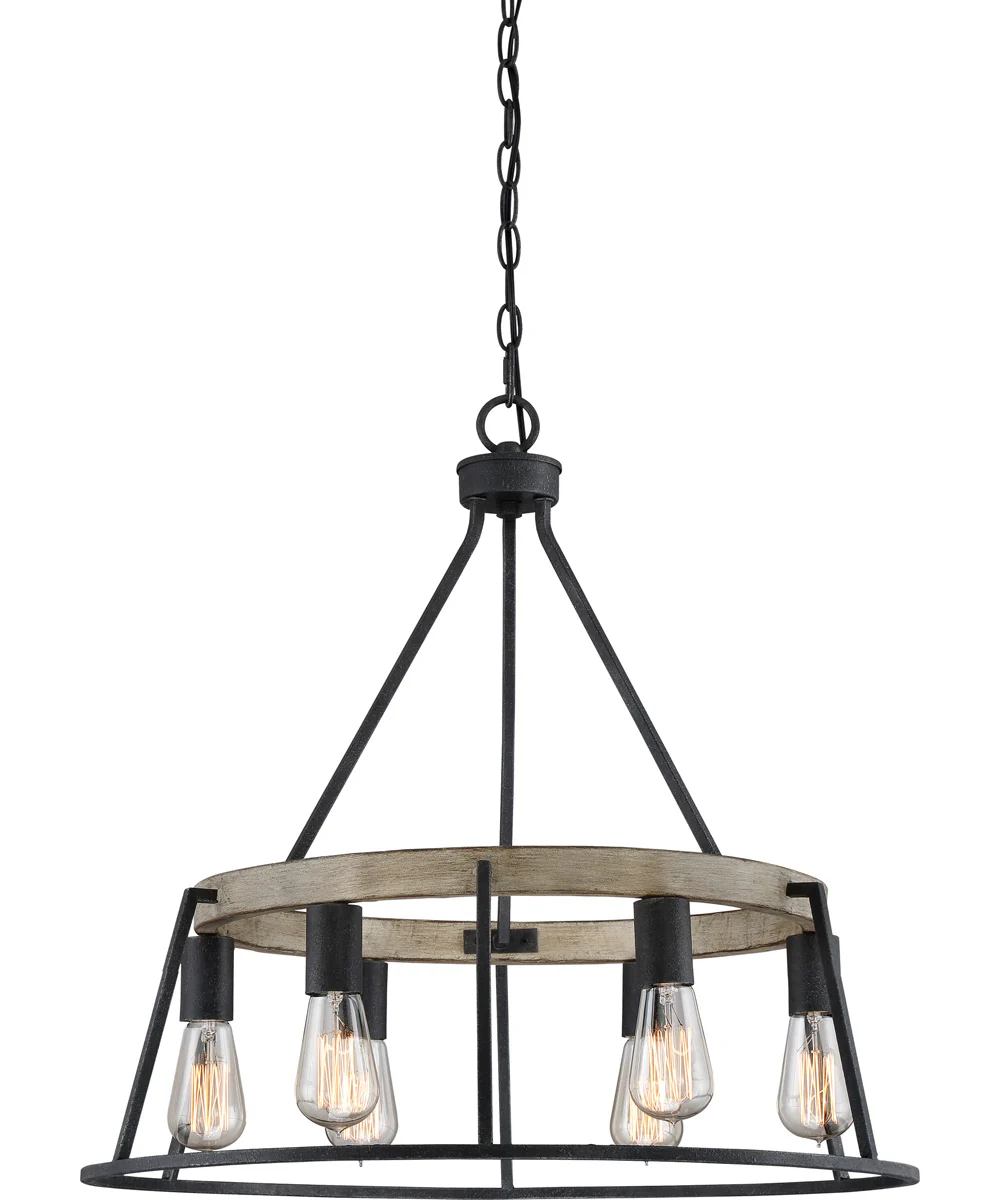 Brockton 6-light Chandelier Grey Ash - Image 2