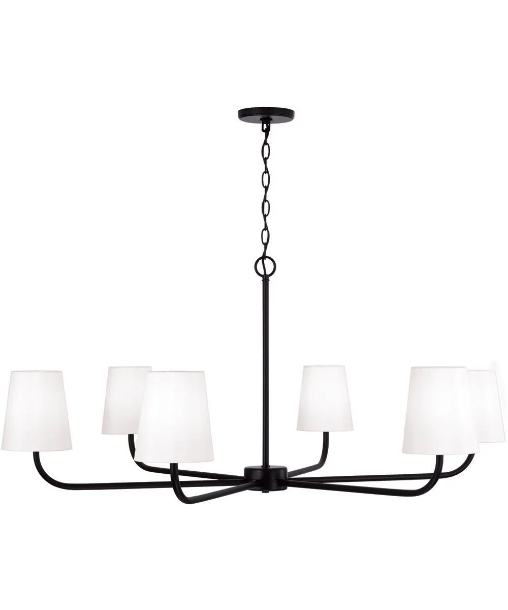 Brody 6-Light Chandelier Matte Black - Image 4