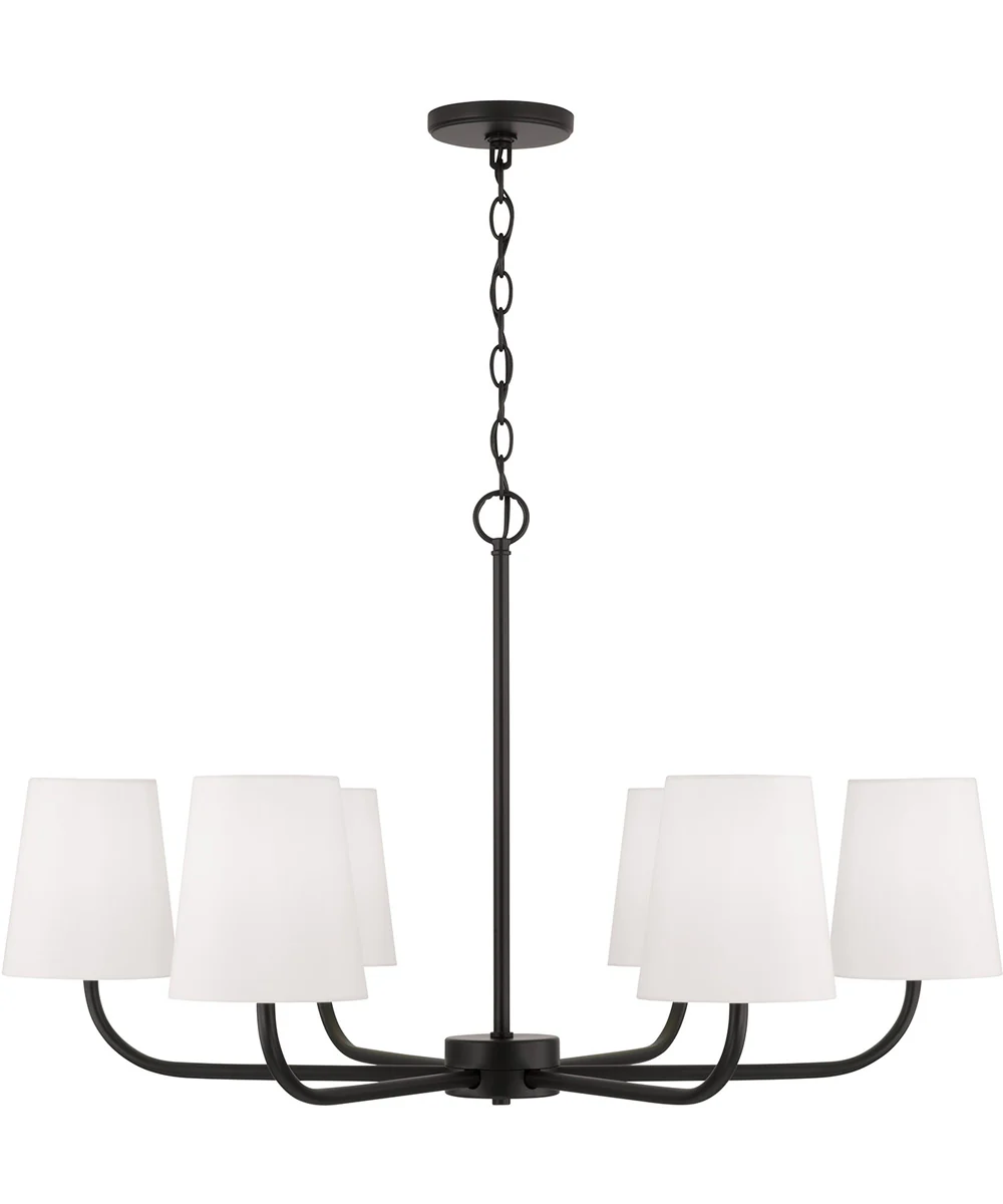 Brody 6-Light Chandelier Matte Black