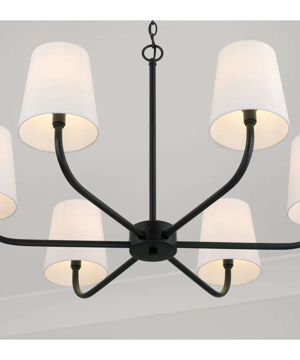 Brody 6-Light Chandelier Matte Black - Image 3