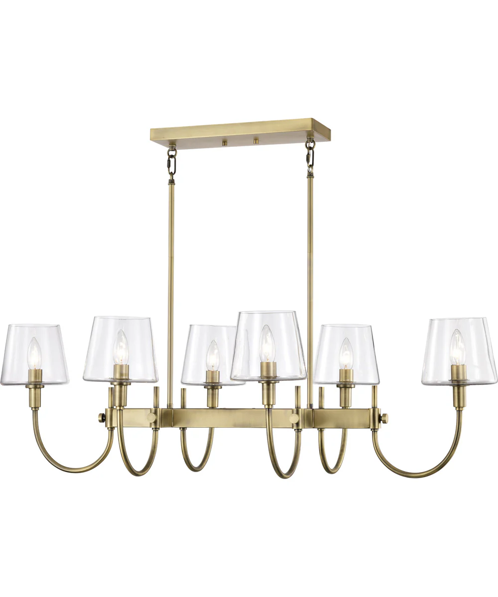 Brookside 6-Light Pendant Vintage Brass - Image 3