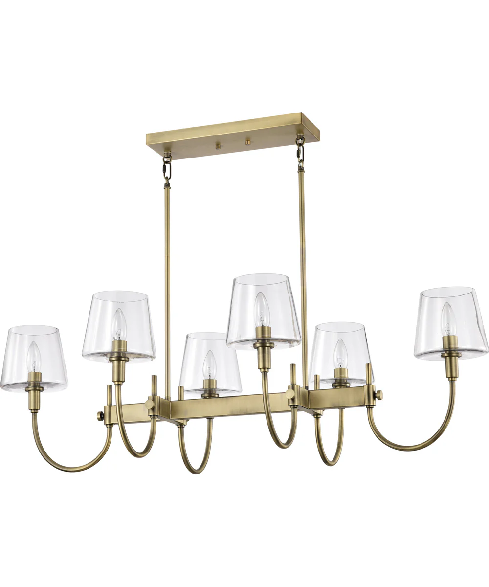 Brookside 6-Light Pendant Vintage Brass - Image 6
