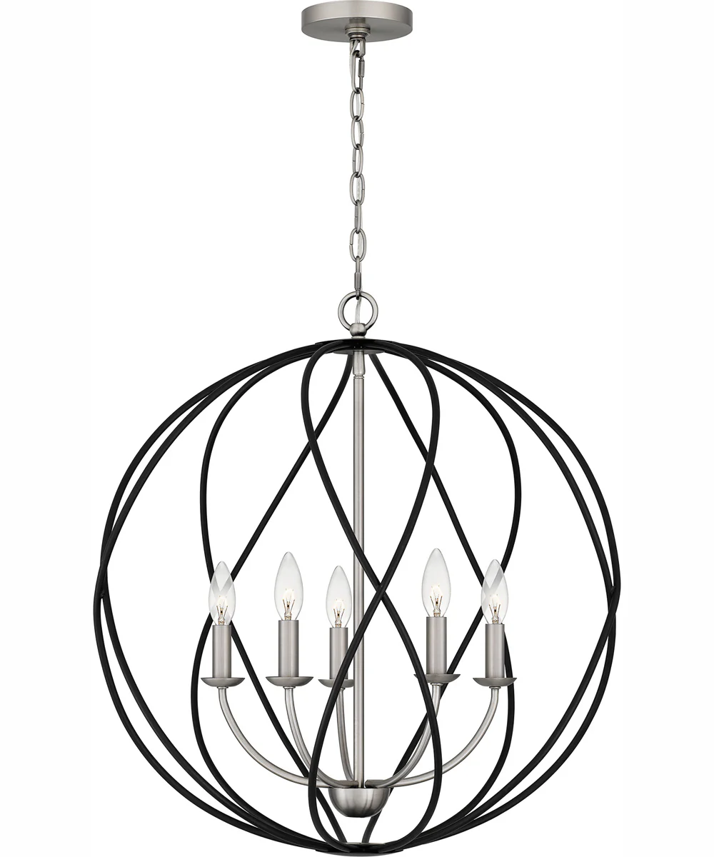 Bryn 5-light Pendant Antique Nickel - Image 4