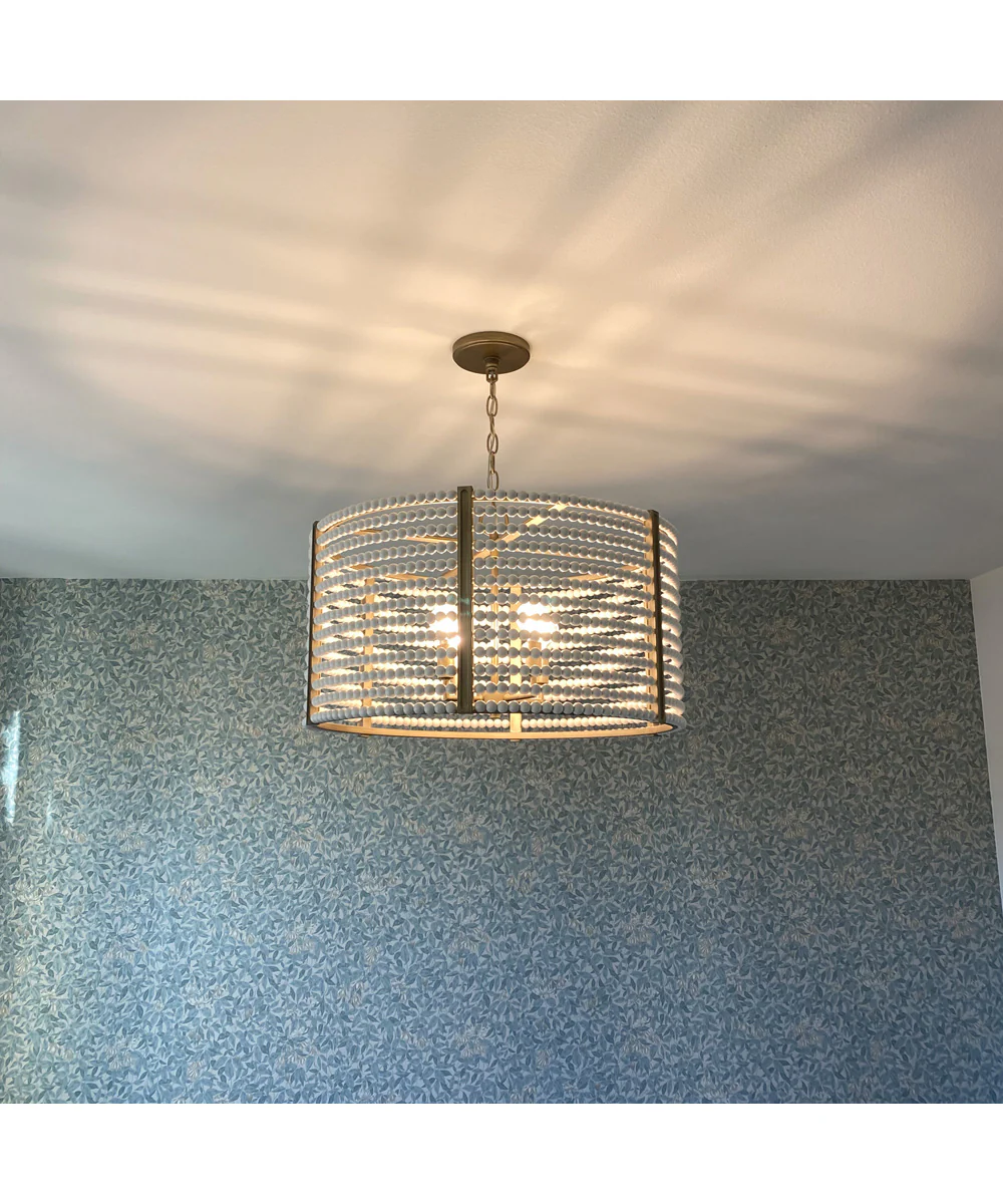 Brynn 4-Light Pendant Aged Brass Painted - Image 3