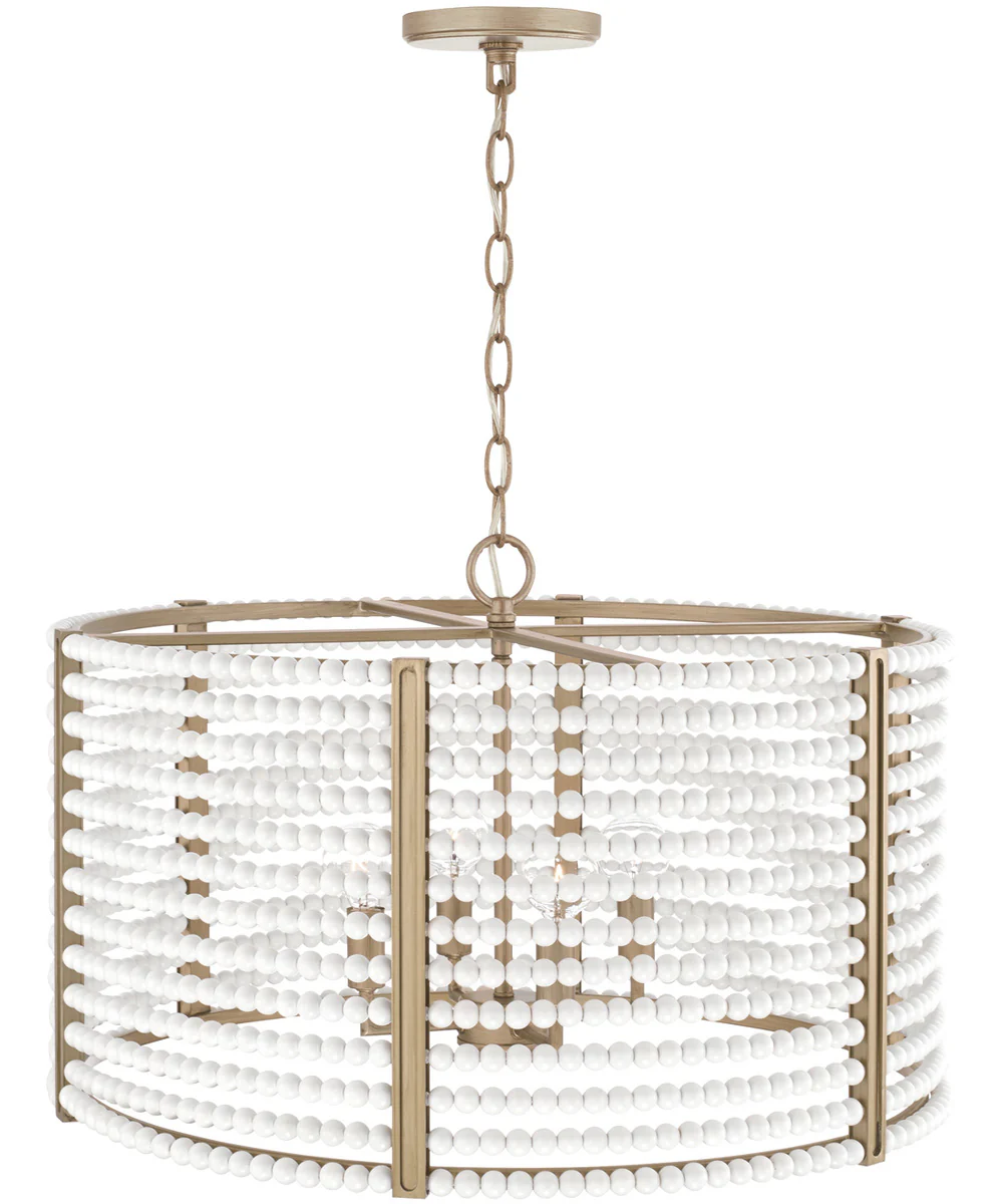 Brynn 4-Light Pendant Aged Brass Painted - Image 5