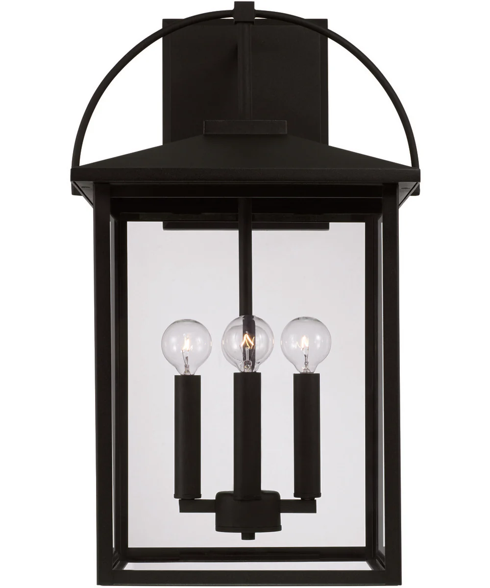 Bryson 4-Light Outdoor Wall-Lantern Rain or Shine - Black - Image 4