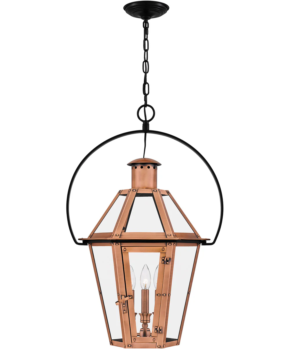 Burdett 3-light Pendant Aged Copper
