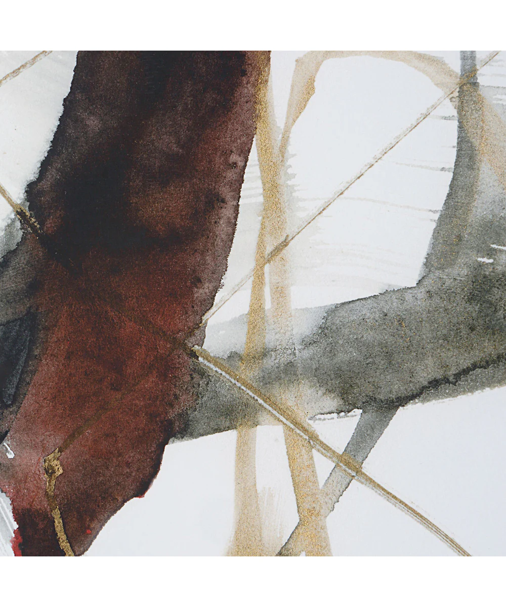 Burgundy Interjection Abstract Prints Set of 2 - Image 3