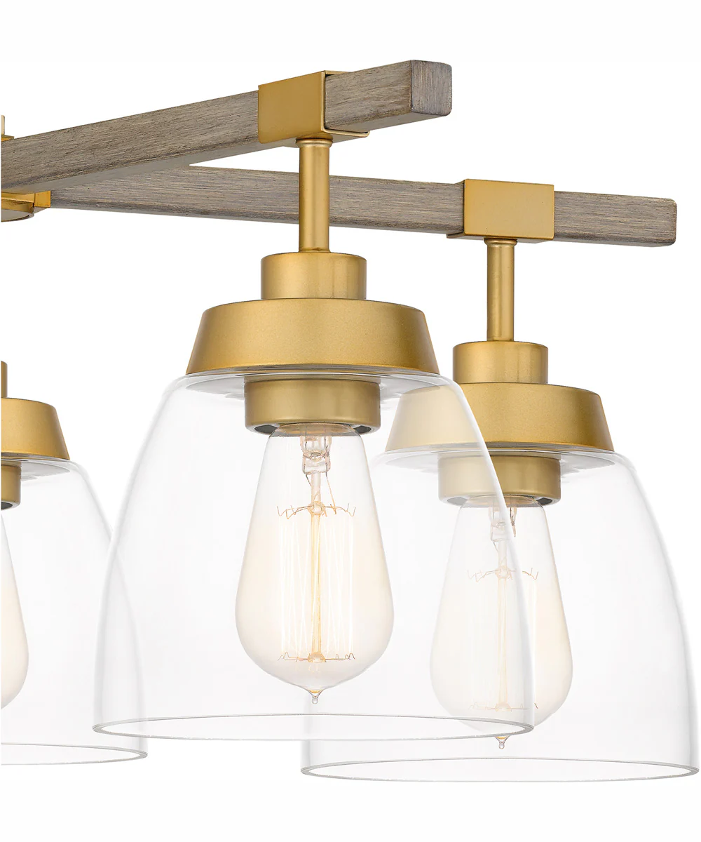 Burkett 5-light Chandelier Light Gold - Image 6