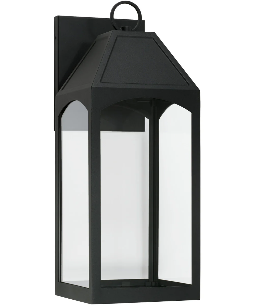 Burton 1-Light Outdoor Wall-Lantern Rain or Shine - Black