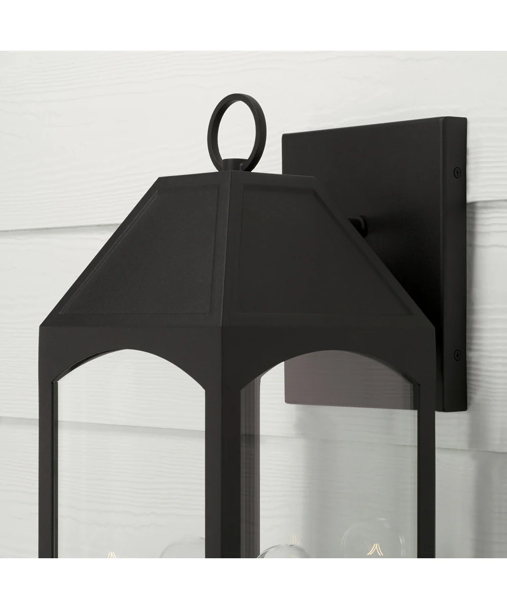 Burton 2-Light Outdoor Wall-Lantern Rain or Shine - Black - Image 3