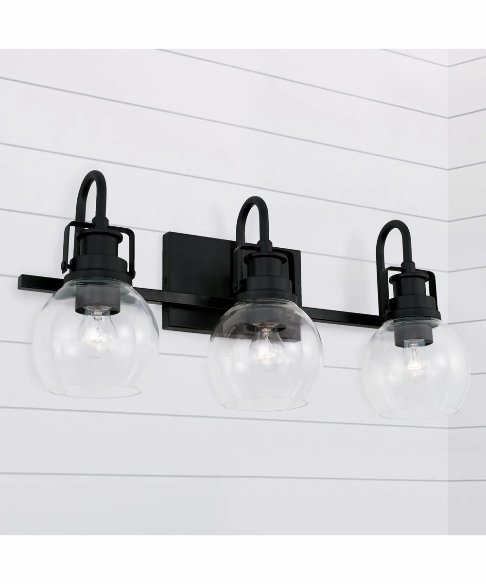 Buxton 3-Light Vanity Matte Black - Image 3