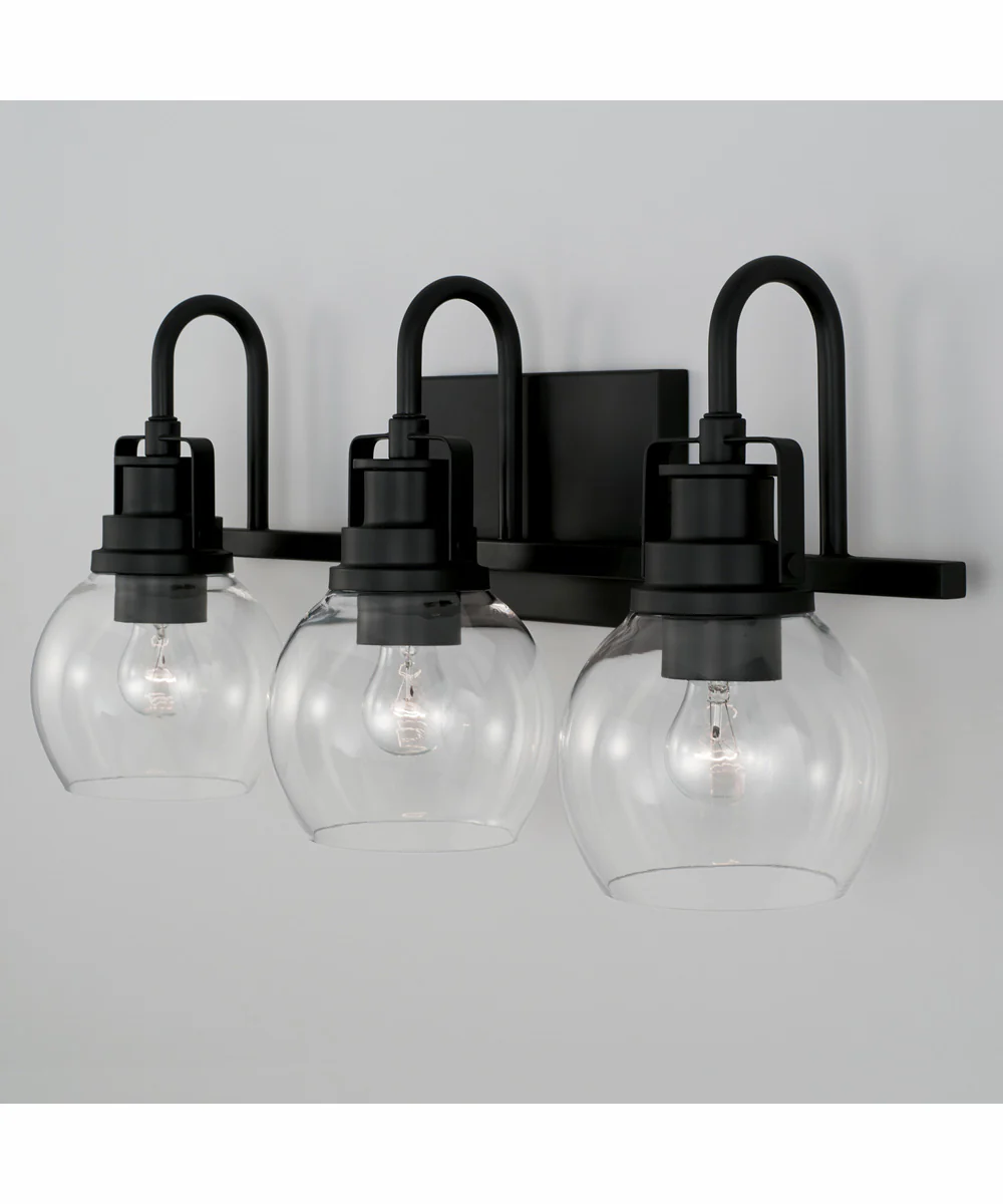 Buxton 3-Light Vanity Matte Black - Image 4