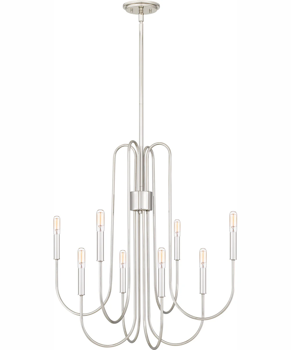Cabry 8-light Chandelier Polished Nickel - Image 2