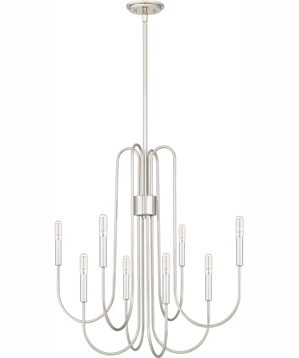 Cabry 8-light Chandelier Polished Nickel - Image 3