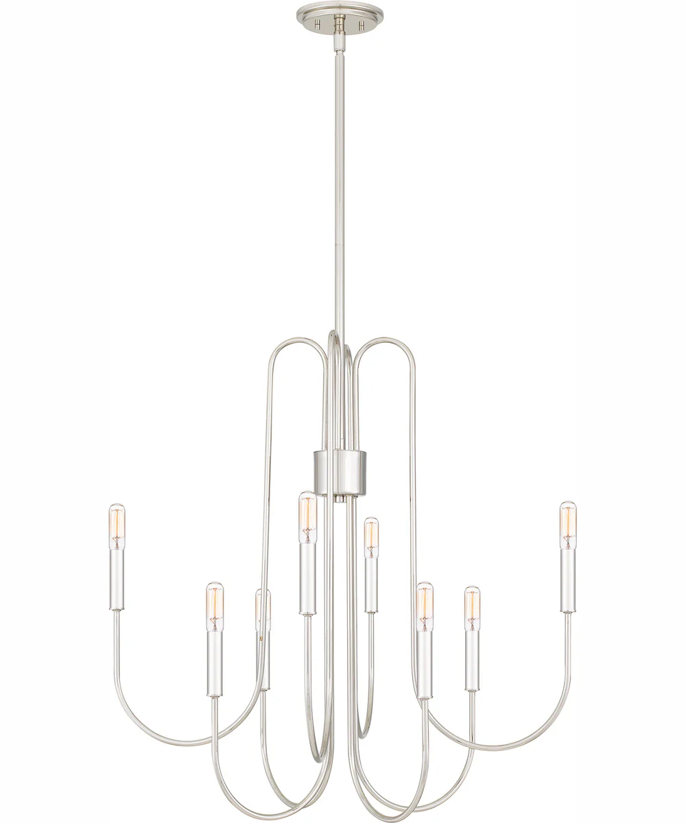 Cabry 8-light Chandelier Polished Nickel - Image 4