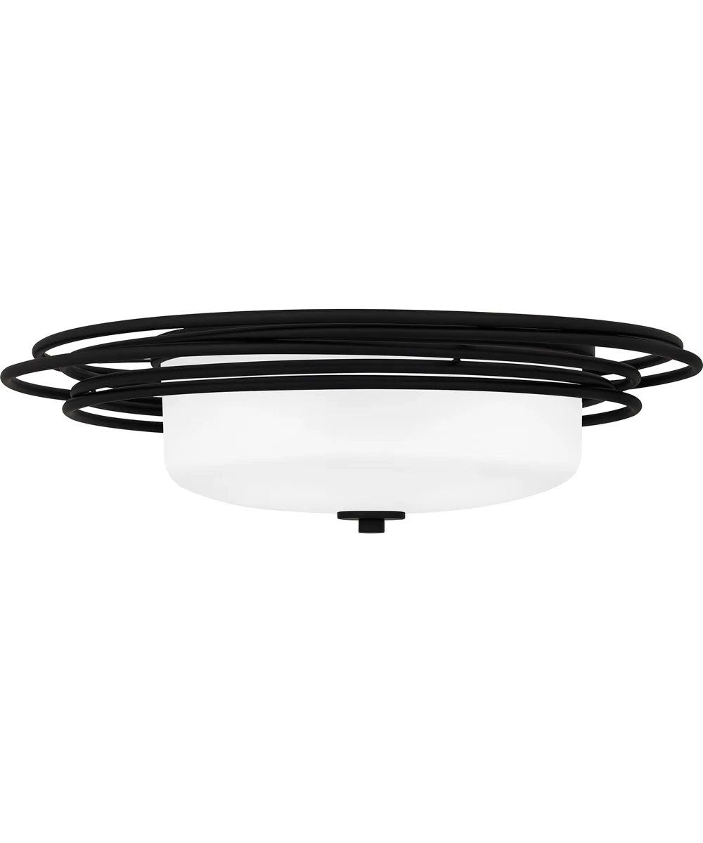 Calliope Extra Large 2-light Flush Mount Matte Black - Image 3