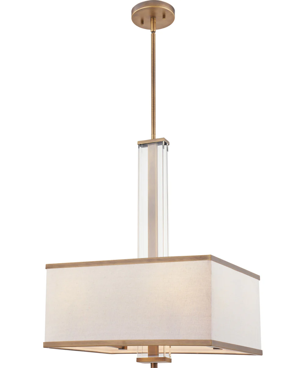 Callum 4-light Pendant Weathered Brass - Image 2