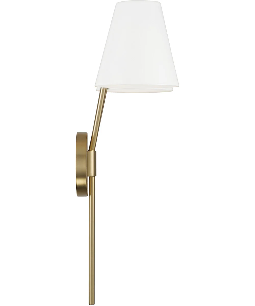 Cami 2-Light Sconce Aged Brass and White - Image 3