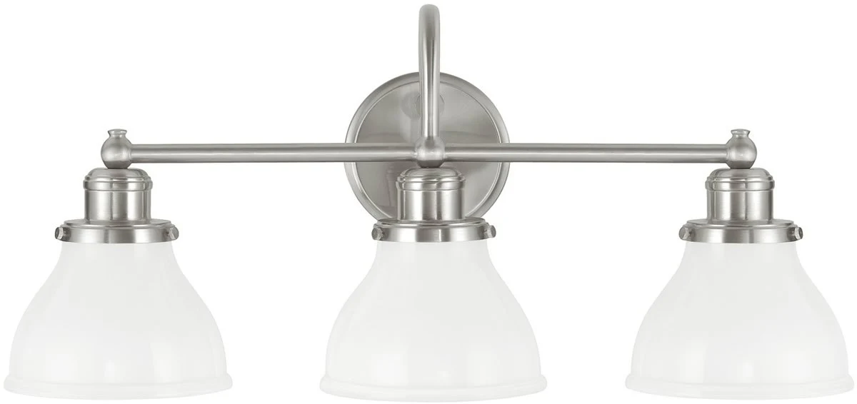 24"W Baxter 3-Light Vanity Brushed Nickel