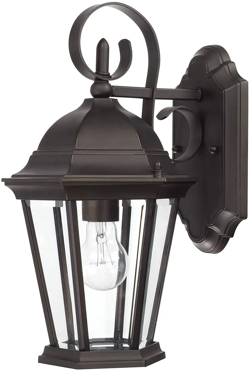 15"H Carriage House 1-Light Outdoor Wall Lantern Rain or Shine - Old Bronze