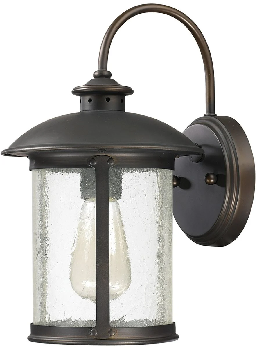 13"H Dylan 1-Light Outdoor Wall Lantern Old Bronze