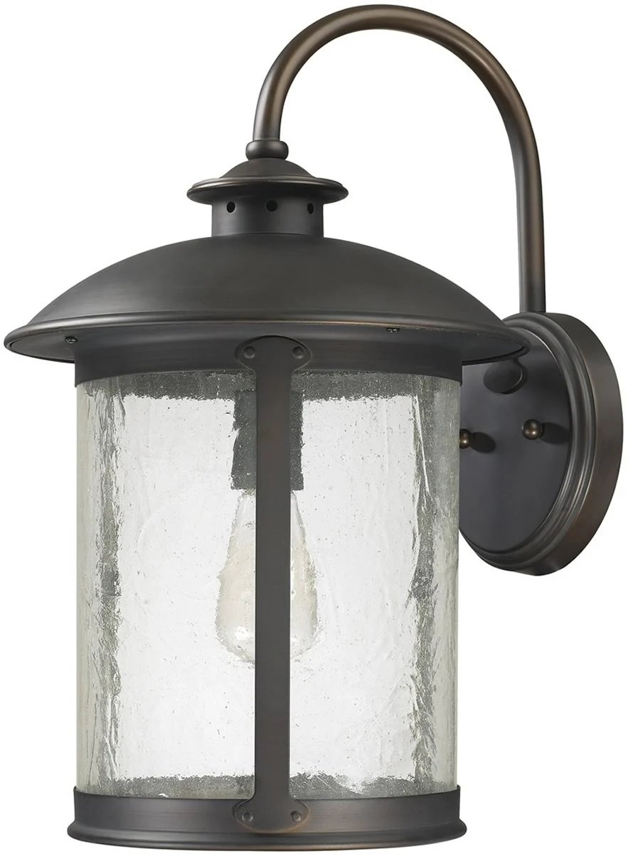 17"H Dylan 1-Light Outdoor Wall Lantern Old Bronze
