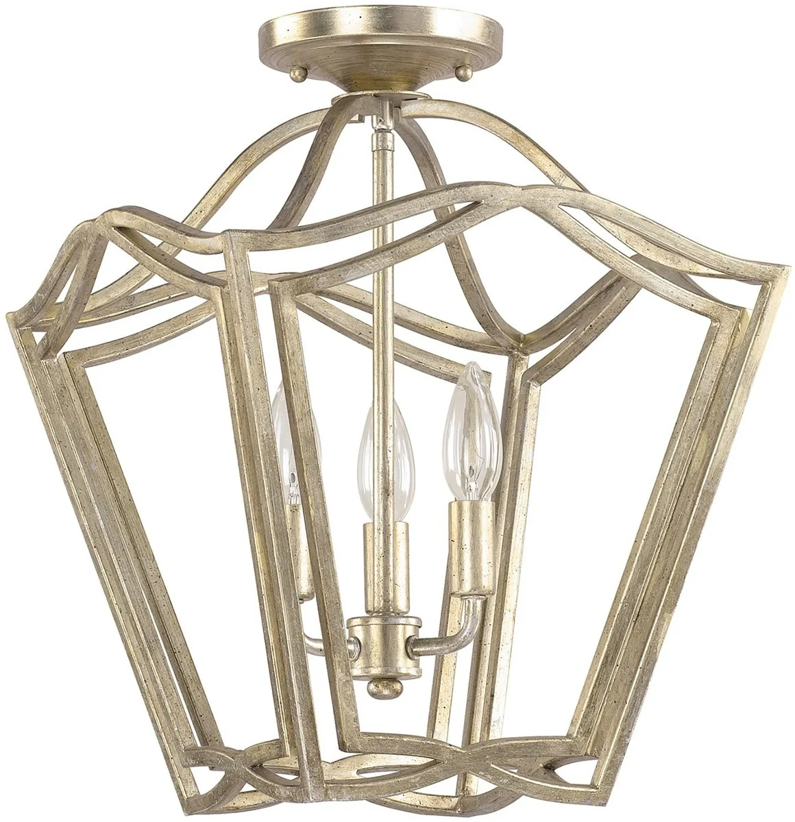 13"W Foyers 3-Light Foyer Winter Gold