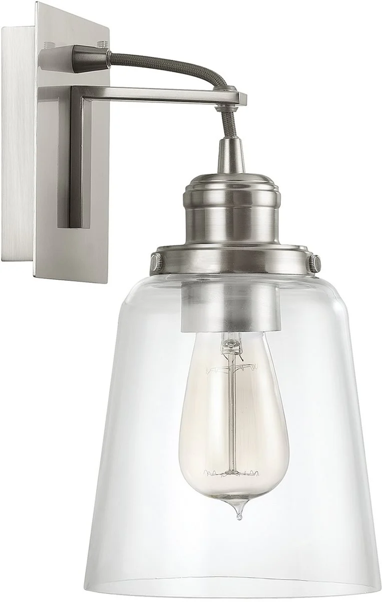 6"W Sconce 1-Light Sconce Brushed Nickel
