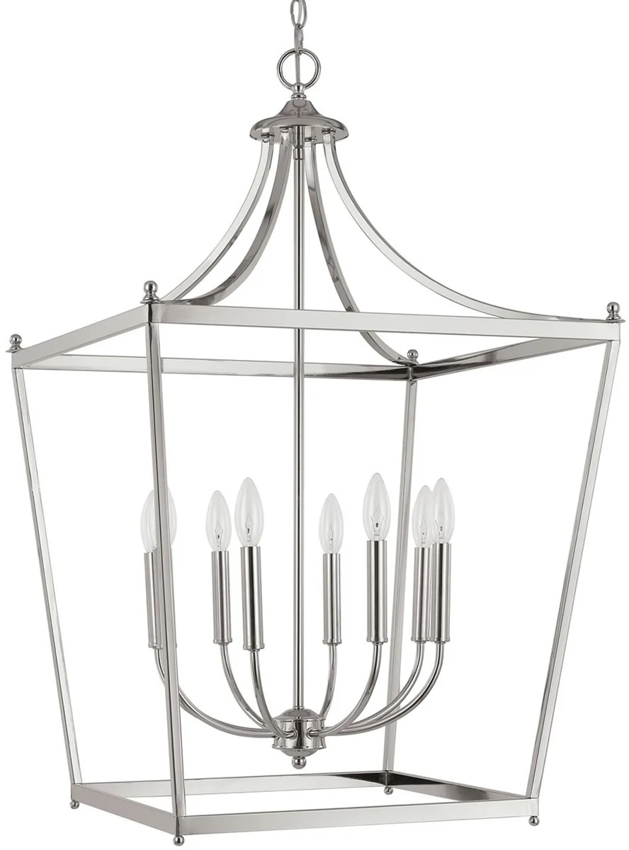 22"W Stanton 8-Light Foyer Polished Nickel