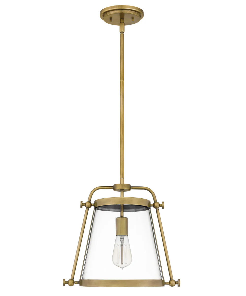 Cardiff Small 1-light Mini Pendant Weathered Brass - Image 3