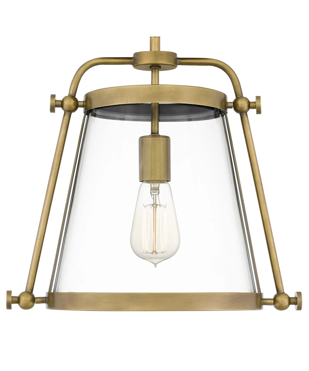 Cardiff Small 1-light Mini Pendant Weathered Brass - Image 6