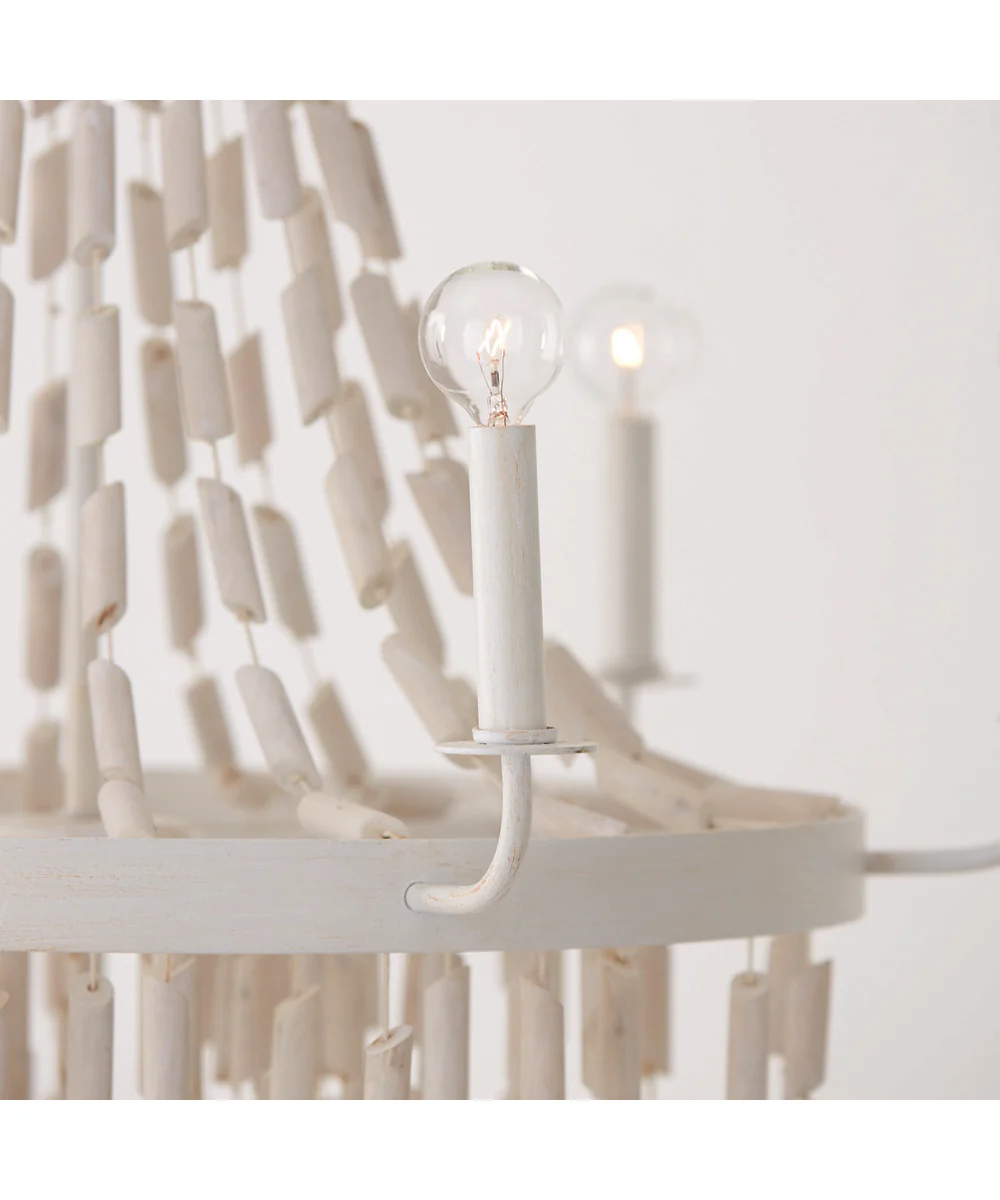 Carissa 6-Light Chandelier Organic White - Image 3
