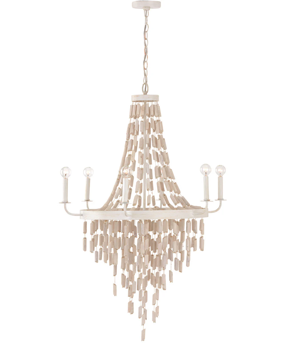 Carissa 6-Light Chandelier Organic White - Image 4