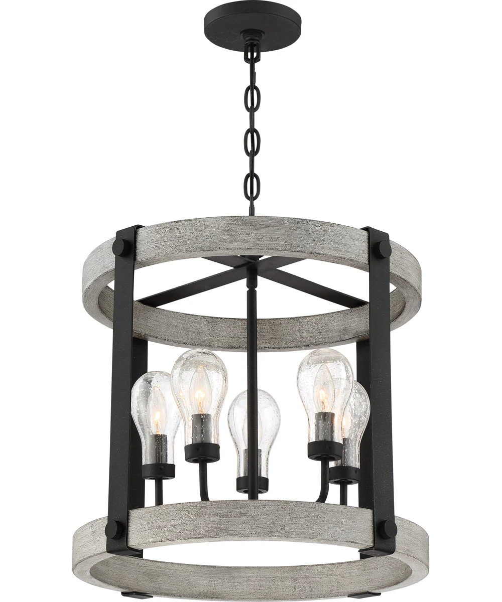 Carlisle 5-light Pendant Grey Ash - Image 4