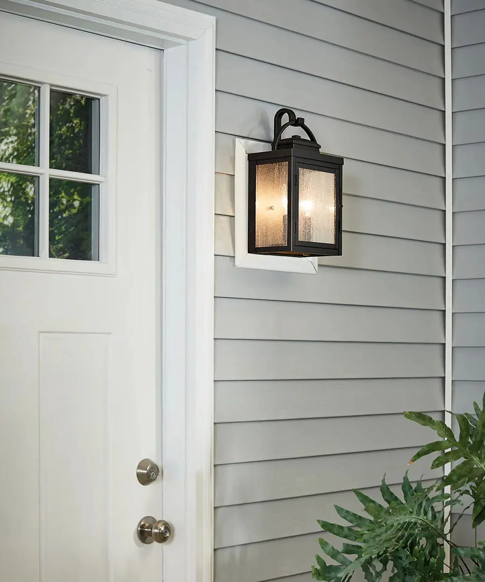 Carlson 15"H 2-Light Bronze Finish Outdoor Wall Lantern by Kichler - Image 3