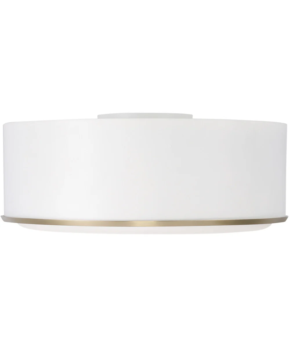 Carlton 3-Light Flush Matte Brass and White - Image 3