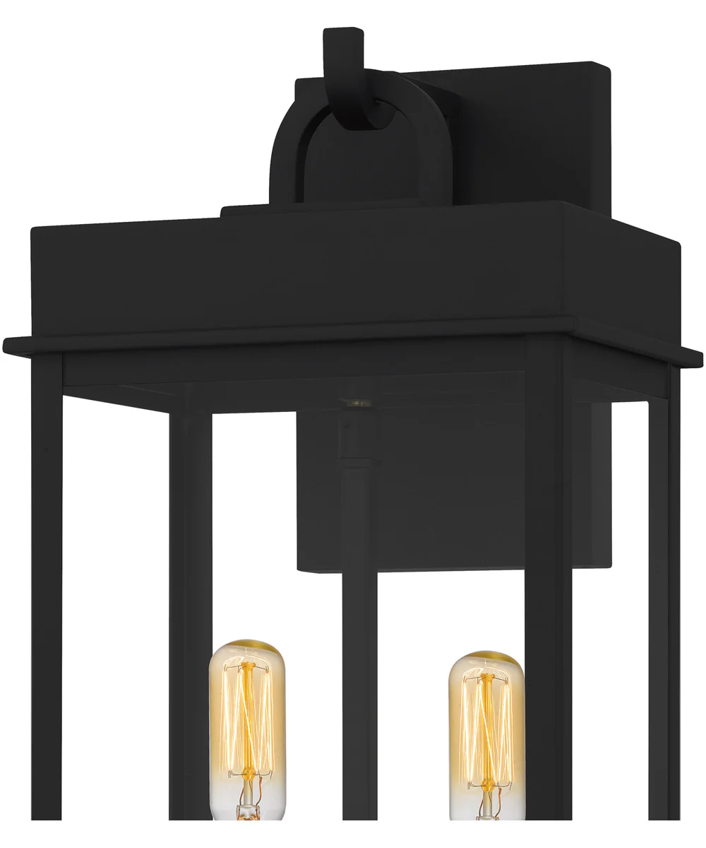 Carmen Medium 2-light Outdoor Wall Light Coastal Armour Aluminum Matte Black - Image 5
