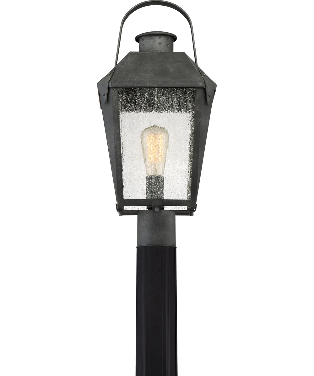 Carriage Large 1-light Outdoor Post Light Mottled Black - Image 5