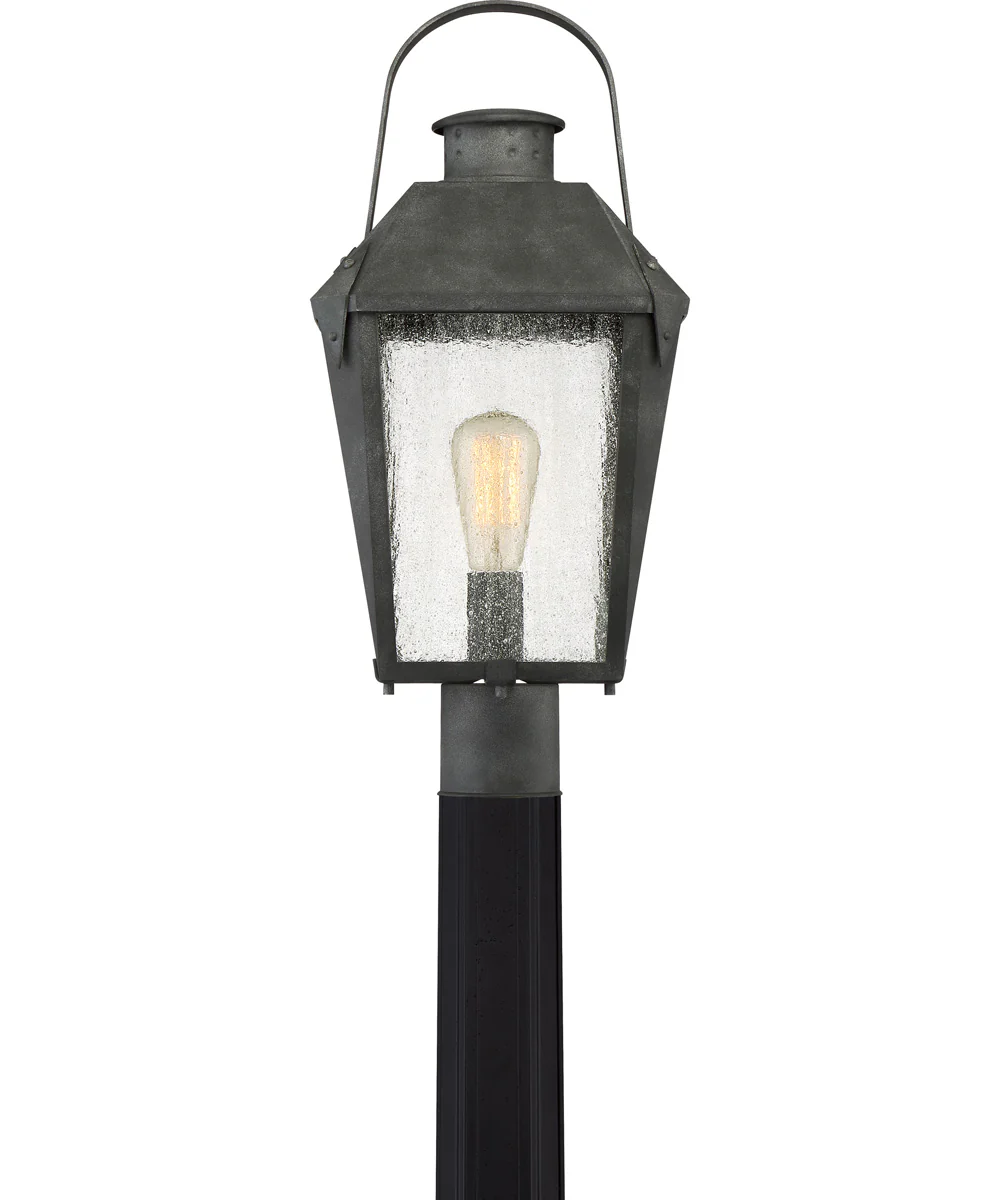 Carriage Large 1-light Outdoor Post Light Mottled Black - Image 6